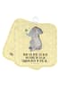 Mr. & Mrs. Panda 2er Set Topflappen Elefant Biene mit Spruch in Gelb Pastell