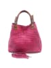 Florence Florence Handtasche, Umhängetasche Leder pink, braun ca. 31cm