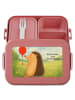Mr. & Mrs. Panda Brotdose Igel Luftballon Design mit Spruch in Rot Pastell