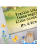 Mr. & Mrs. Panda Handtuch Waldtiere Picknick Design mit Spruch in Weiß