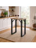 VCM  Holz Bartisch Stehtisch Tisch Tresen Xona 80x50 cm in Schwarz / Honig-Eiche