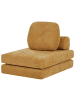 Beliani Schlafsofa OLDEN in Gelb - (W) 81 x (H) 54 x (L) 91 cm