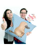 Mr. & Mrs. Panda Kopfkissen Schnabeltier Mut ohne Spruch in Blau Pastell