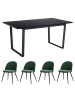 ebuy24 Essgruppe Tilst (5-teilig) Grün 160 x 90 cm
