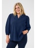 KAFFE curve Langarm-Bluse KCsilla Regular fit in Midnight Marine