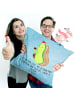 Mr. & Mrs. Panda Sofakissen null null mit Spruch in Eisblau