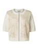 More & More kurze, edel bestickte Strickjacke in off white