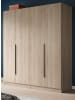 Inn.Furn Kleiderschrank Eiche Sonoma 4-türig 160 x 181 cm, Drehtürenschrank