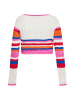 myMo Women Cardigan in Wollweiss Mehrfarbig