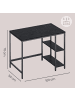 VASAGLE Schreibtisch Barnet in Schwarz - (B)100 x (H)76 x (T)50 cm