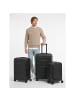 Police London 4 Rollen Kofferset 3-teilig mit Dehnfalte deep black