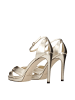 Jimmy Choo Gold Leder Plateau Sandalen