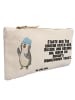 Mr. & Mrs. Panda Schminktasche Pinguin Duschen mit Spruch in Weiß