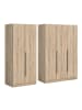 ebuy24 Kleiderschrank Kopenhagen Eiche 200 x 52 cm