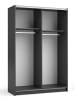 Feldmann-Wohnen Schwebetürenschrank Sofia schwarz 120 / 54 / 182cm