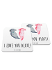 Mr. & Mrs. Panda Bierdeckel Axolotl Liebe mit Spruch in Weiß