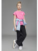 H.I.S. T-Shirt in pink + schwarz + weiß