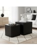home24 home24 Beistelltisch als 2er-Set aus Holzwerkstoff im skandinavischen Stil in Esche Schwarz