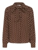 PART TWO Langarm-Bluse YaninaPW Lockere Passform in Downtown Brown Dot Print