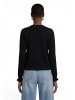 Zero  Strick-Cardigan mit Rüschen in Black Beauty