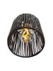 MARELIDA LED Lampenschirm in Korboptik Hängeleuchte aus Kunststoffseil 15cm schwarz