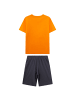 Sanetta Pyjama in Orange/Schwarz