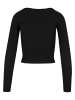 Urban Classics Urban Classics Ladies Organic Rib Jersey Wide Neck Longsleeve in black