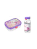 2-tlg. Lunchset (Flasche mit Klappdeckel) Campus in Unicorn Glow 600 ml + 750 ml