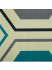 Beliani Kurzflor GIRESUN in Bunt/Blau/Grau - (W) 140 x (H) 0.5 x (L) 200 cm