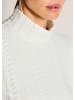 MADELEINE Sweatshirt mit Zopfstruktur in wollweiß