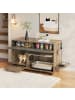 ABRIHOME Katzenkloschrank in Eichenholzfarbe - 100×45.5×67cm