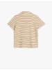 KOTON TSHIRT SS POLO in Ekru Gestreift