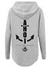 F4NT4STIC Oversized Hoodie Ahoi Anker Knut & Jan Hamburg in grau