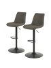 home24 Barstuhl Wismes (2er-Set) in Vintage Grau