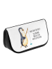 Mr. & Mrs. Panda Beautycase Pinguin Angler mit Spruch in Weiß