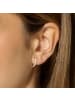 Luxenter Ohrringe aus 925er Sterlingsilber mit Zirkonia und 18-kGelbgold-Veredelung