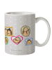 Mr. & Mrs. Panda Henkelbecher Igel Familie ohne Spruch in Grau Pastell