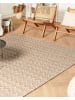 Beliani Geflochtener Teppich ATIMA in Beige/Weiß - (W) 200 x (H) 0.7 x (L) 300 cm