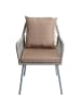 MCW 2er-Set Gartenstuhl O12, Hellgrau, Bezug taupe