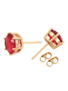 faina Women Earrings in Rose Gold Red