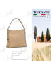 Toscanto Leder Schultertasche Toscanto Tasche taupe, beige ca. 40cm