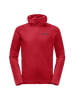 Jack Wolfskin Unterjacke/ Fleecejacke BAISELBERG HOODED FZ M in Rot