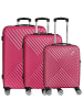 Paradise by CHECK.IN Kingston - 4-Rollen-Trolley Set 3tlg. (lila) in pink