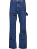 2Y Studios 2Y Studios Manas Logo Carpenter Straight Jeans in mid blue