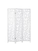 Homestyle4u 3-tlg. Paravent in Weiß 130x175