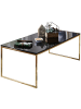 FineBuy Couchtisch in Gold / MDF / 60x120x45