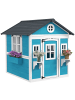 Outsunny Kinderspielhaus in Blau 126,4L x 114B x 135H cm