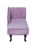Beliani Chaiselongue NIMES in Violett/Schwarz - (W) 169 x (H) 79 x (L) 65 cm