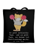 Mr. & Mrs. Panda Einkaufstasche Fuchs Cheerleader mit Spruch in Schwarz