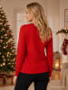 United Labels Winterpullover Rentier Winter Strick Pullover Sweatshirt Ugly Sweater in rot